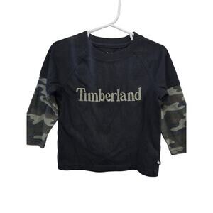 Timberland Black and Camouflage Long Sleeve Tee